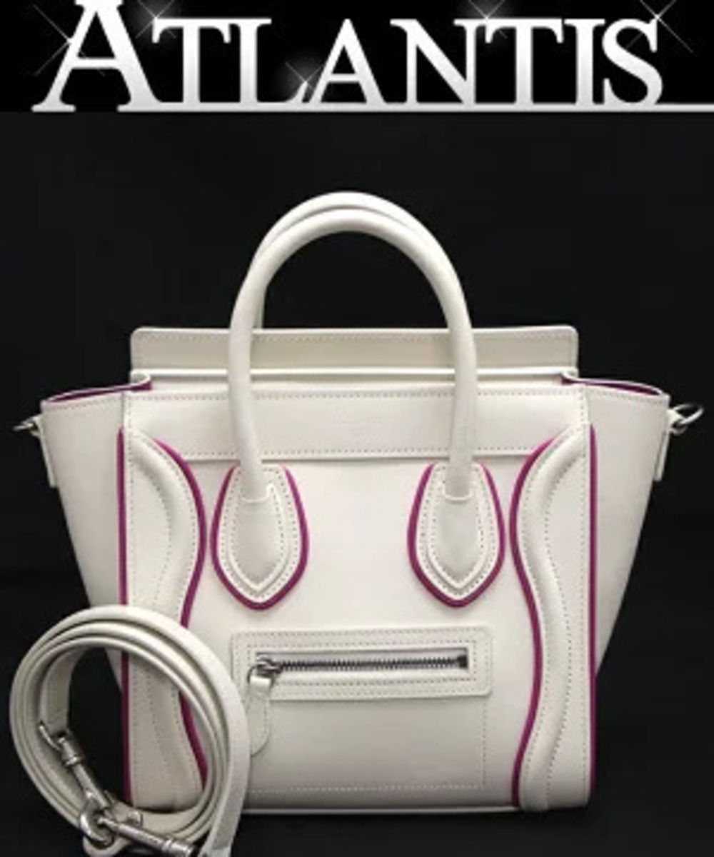 Celine Luggage Tote Shopper Bag Leather Bi
